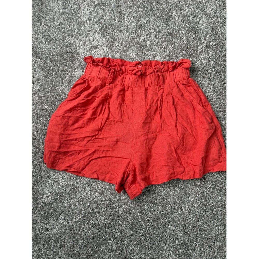 American Eagle Paperbag Waist Shorts Womens S Coral